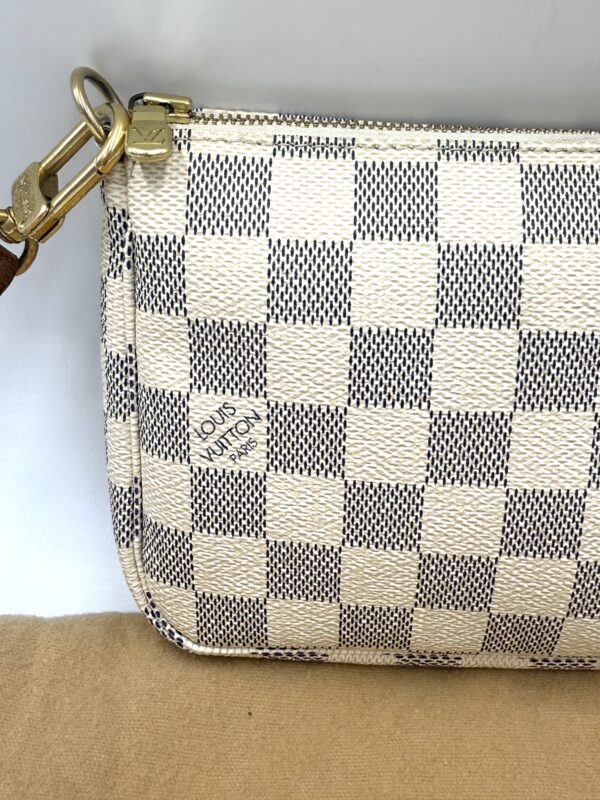 Authentic Louis Vuitton Azur Pochette Accessoires with LV strap (optional) and LV dustbag included - Image 6