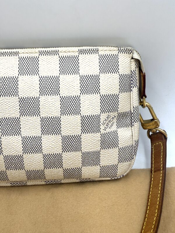 Authentic Louis Vuitton Azur Pochette Accessoires with LV strap (optional) and LV dustbag included - Image 8
