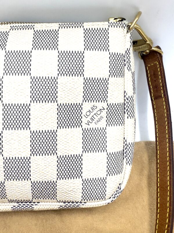 Authentic Louis Vuitton Azur Pochette Accessoires with LV strap (optional) and LV dustbag included - Image 13