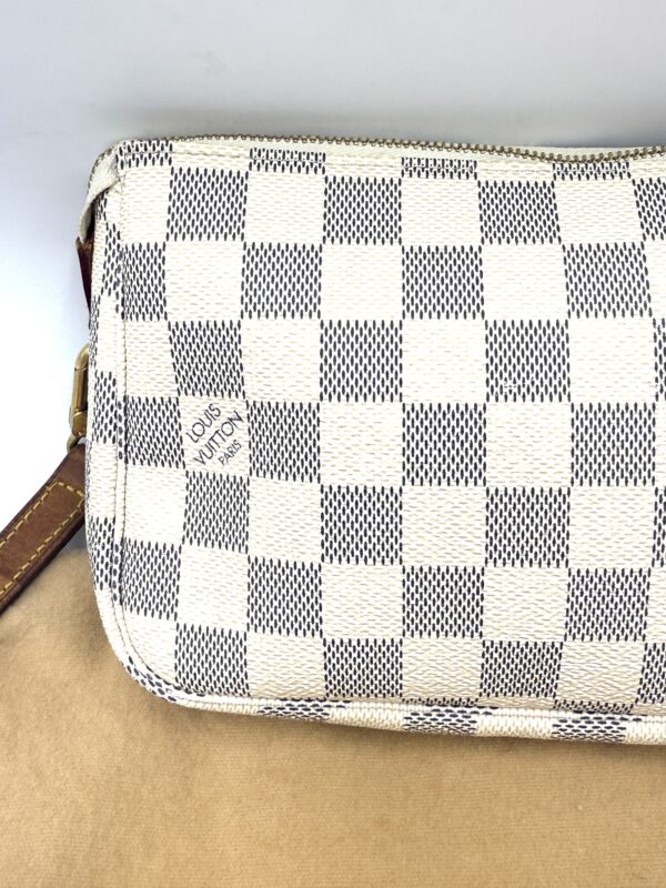 Authentic Louis Vuitton Azur Pochette Accessoires with LV strap (optional) and LV dustbag included - Image 11