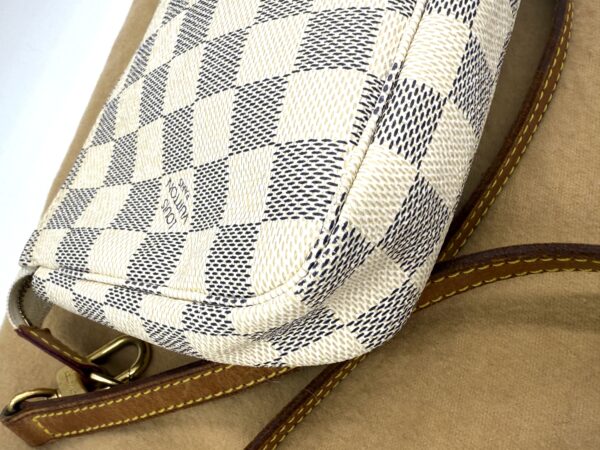 Authentic Louis Vuitton Azur Pochette Accessoires with LV strap (optional) and LV dustbag included - Image 15