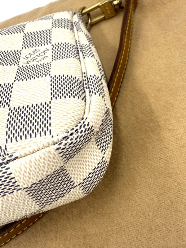 Authentic Louis Vuitton Azur Pochette Accessoires with LV strap (optional) and LV dustbag included - Image 16