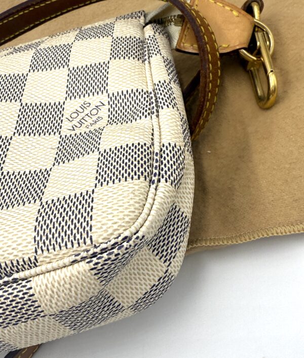 Authentic Louis Vuitton Azur Pochette Accessoires with LV strap (optional) and LV dustbag included - Image 18