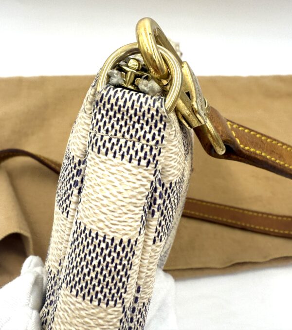 Authentic Louis Vuitton Azur Pochette Accessoires with LV strap (optional) and LV dustbag included - Image 17