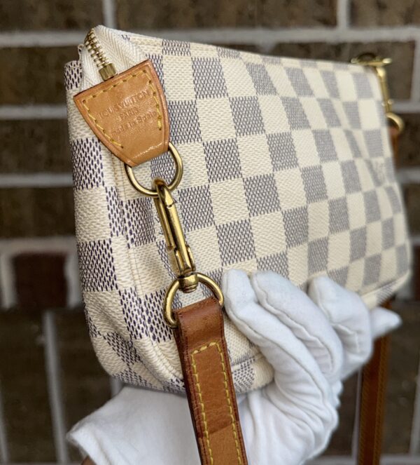 Authentic Louis Vuitton Azur Pochette Accessoires with LV strap (optional) and LV dustbag included - Image 36