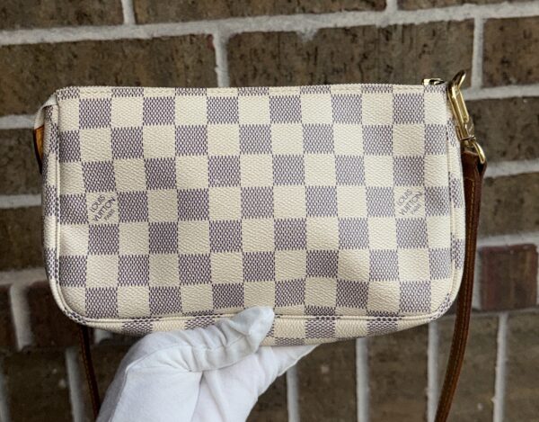 Authentic Louis Vuitton Azur Pochette Accessoires with LV strap (optional) and LV dustbag included - Image 35