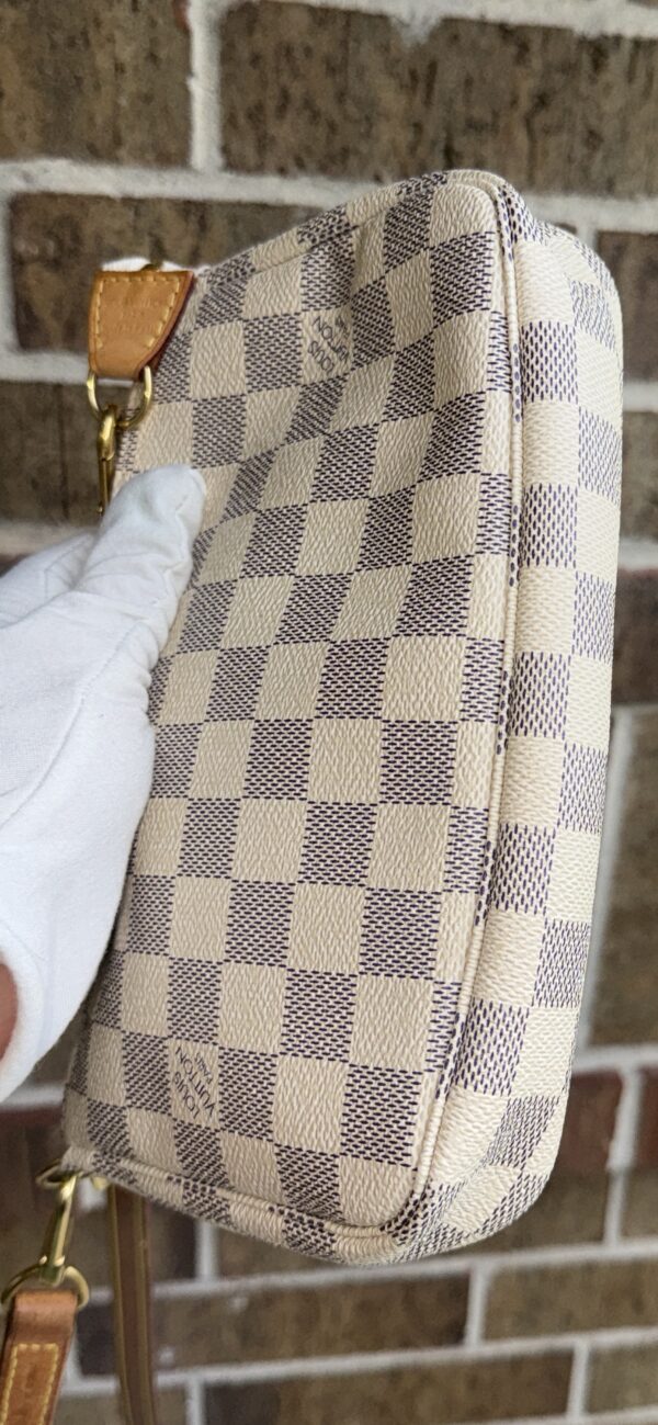 Authentic Louis Vuitton Azur Pochette Accessoires with LV strap (optional) and LV dustbag included - Image 37