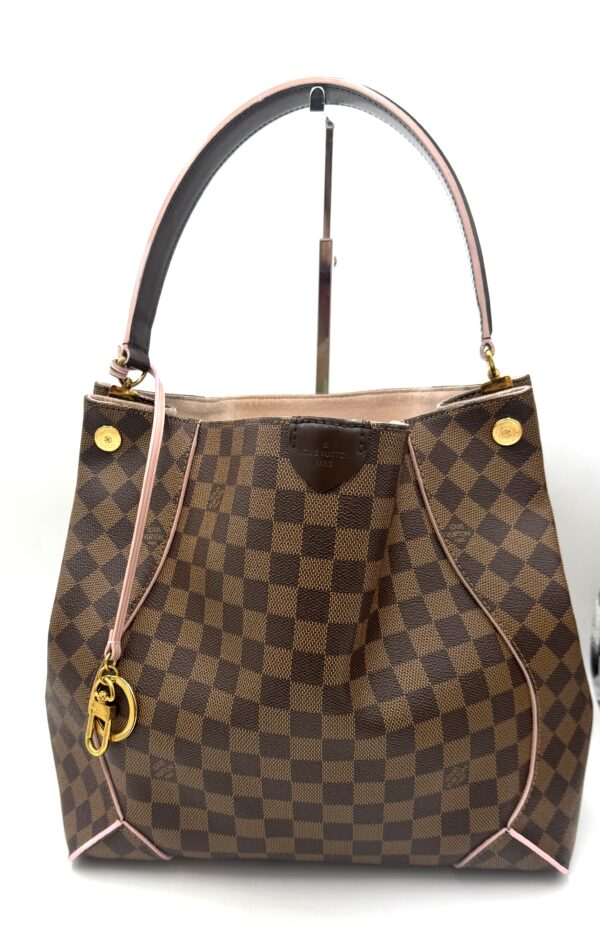 Authentic Louis Vuitton Caissa Hobo, Rose Ballerine, with LV keyring charm included - Image 3
