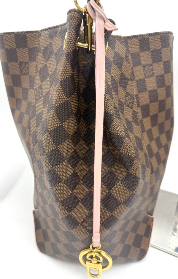 Authentic Louis Vuitton Caissa Hobo, Rose Ballerine, with LV keyring charm included - Image 14