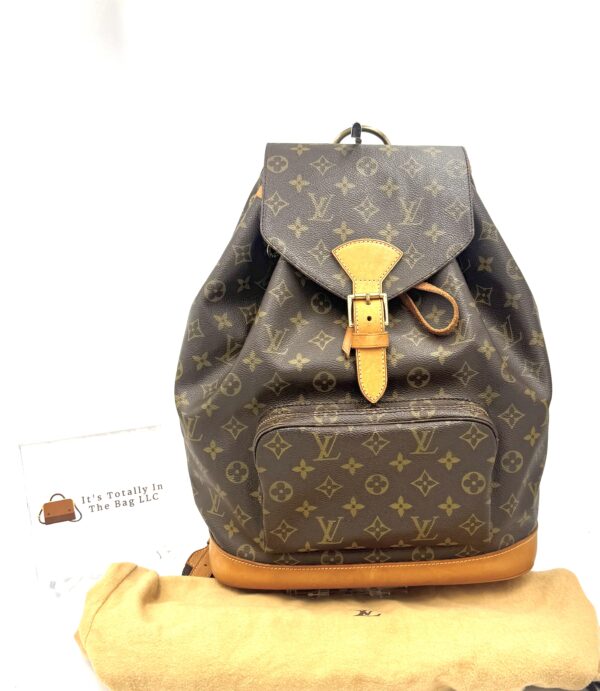 Authentic Louis Vuitton Montsouris GM backpack with LV dustbag included
