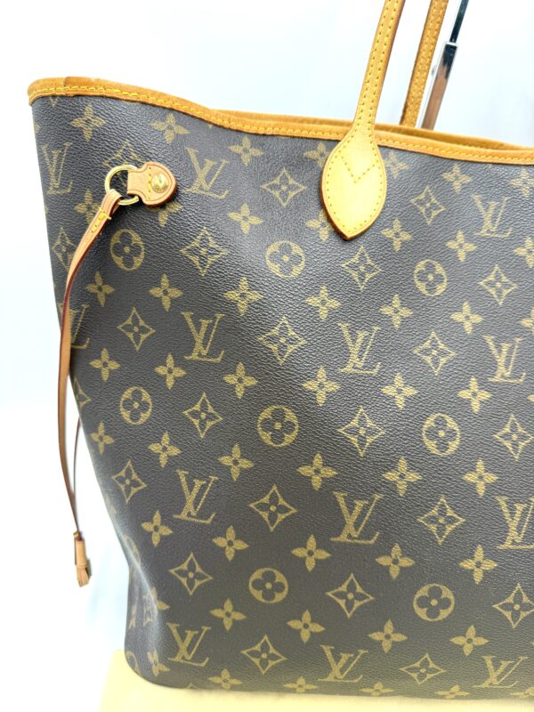 Authentic Louis Vuitton Neverfull GM, monogram, with beige interior, LV dustbag included - Image 6