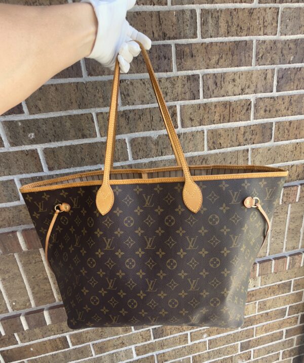 Authentic Louis Vuitton Neverfull GM, monogram, with beige interior, LV dustbag included - Image 3