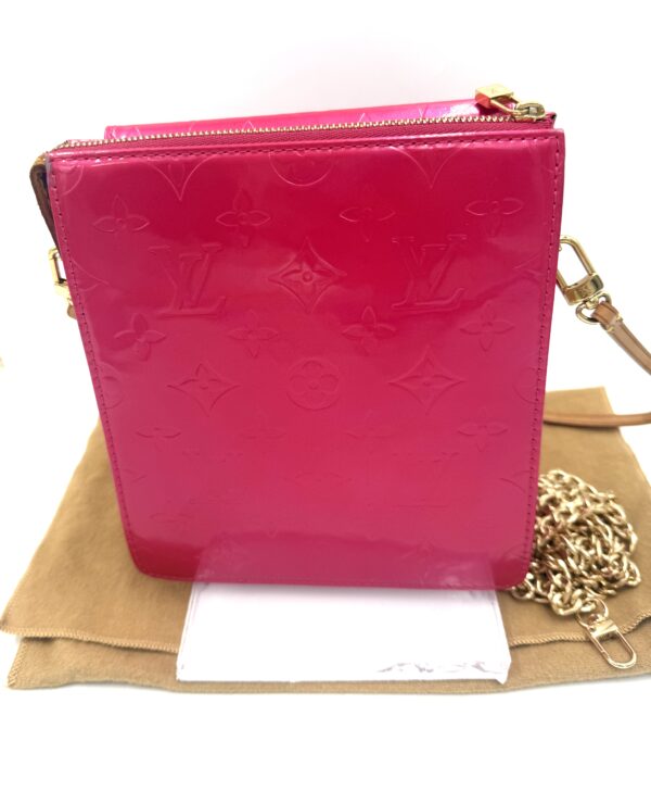Authentic Louis Vuitton Pink Mott with original strap and generic crossbody chain and dustbag included - Image 8