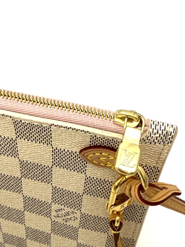 Authentic Louis Vuitton Neverfull MM/GM pouch, Azur, Rose Ballerine - Image 6