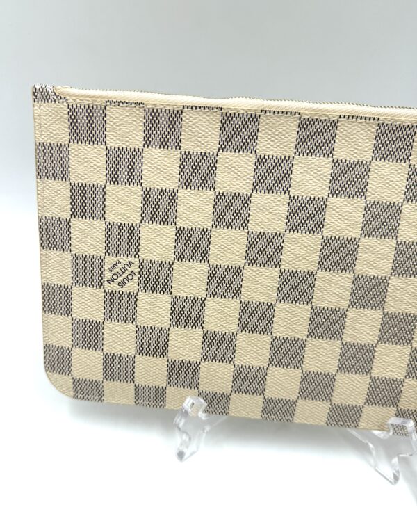 Authentic Louis Vuitton Neverfull MM/GM pouch, Azur/Beige - Image 7