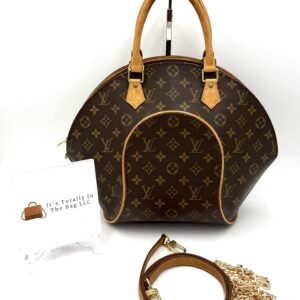 Authentic Louis Vuitton Ellipse MM, with LV strap or gold generic crossbody strap