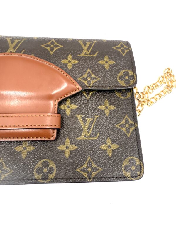 Authentic Louis Vuitton Rare Vintage Challiot clutch with organizer to wear as crossbody and generic gold chain included - Image 3