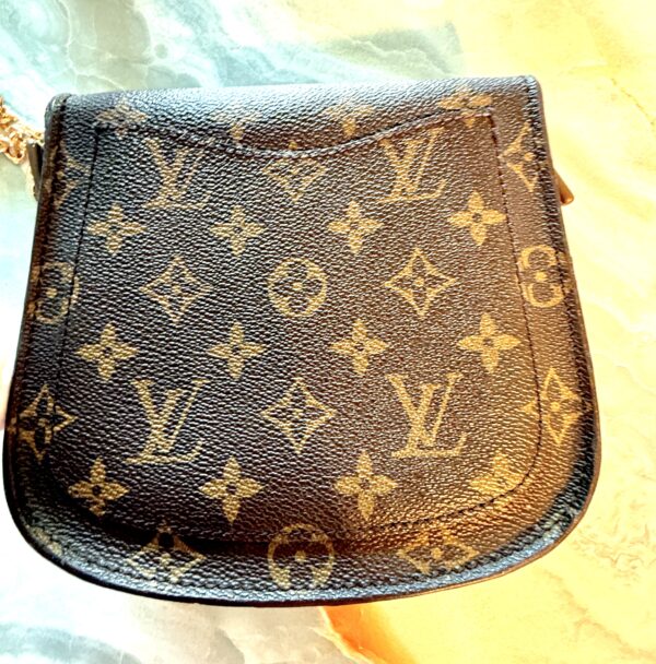 Authentic Vintage Louis Vuitton St Cloud PM with original strap removed and generic gold chain crossbody strap included - Image 8