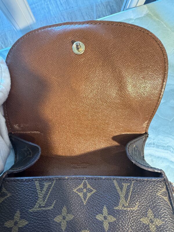Authentic Vintage Louis Vuitton St Cloud PM with original strap removed and generic gold chain crossbody strap included - Image 14