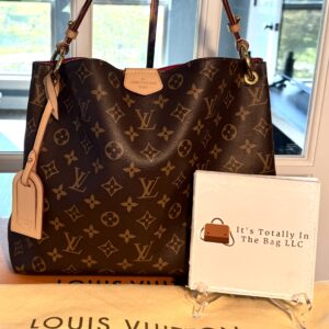 Authentic Louis Vuitton Graceful PM, Pivoine/Monogram, with LV box, LV tag, and LV dud tag included