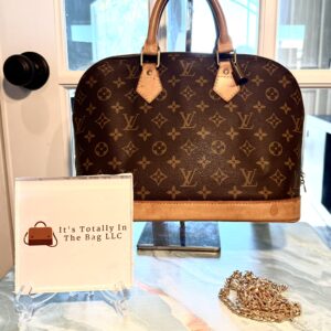 Authentic Louis Vuitton Alma PM with LV lock attached (no key) and generic crossbody chain included