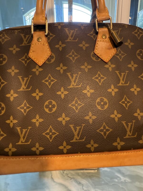 Authentic Louis Vuitton Alma PM with LV lock attached (no key) and generic crossbody chain included - Image 6