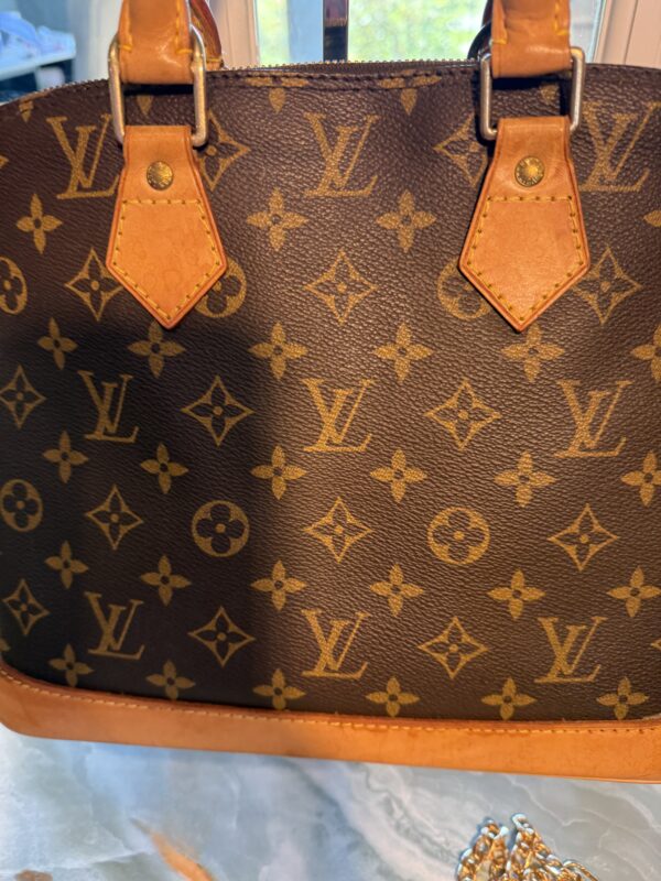 Authentic Louis Vuitton Alma PM with LV lock attached (no key) and generic crossbody chain included - Image 12