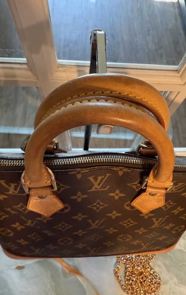 Authentic Louis Vuitton Alma PM with LV lock attached (no key) and generic crossbody chain included - Image 16