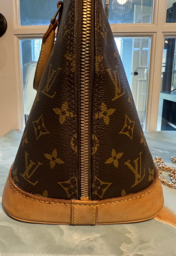 Authentic Louis Vuitton Alma PM with LV lock attached (no key) and generic crossbody chain included - Image 17