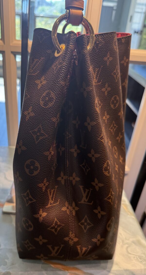 Authentic Louis Vuitton Graceful MM, Peony/Pivoine (choose from drop down for bag bundle only or to add generic crossbody strap) - Image 17