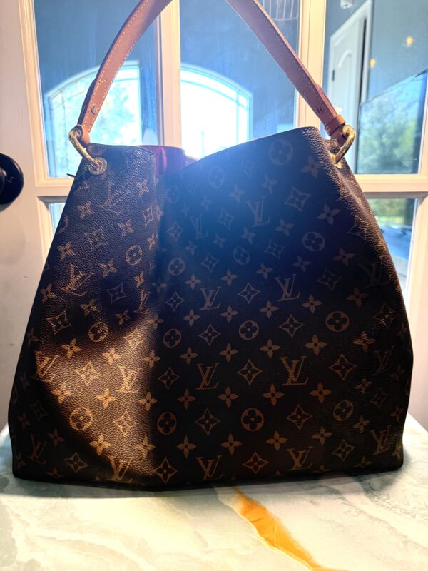 Authentic Louis Vuitton Graceful MM, Peony/Pivoine (choose from drop down for bag bundle only or to add generic crossbody strap) - Image 18