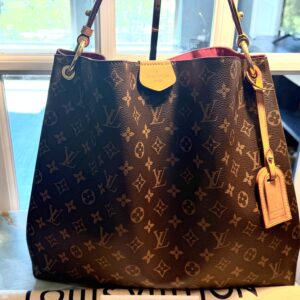 Authentic Louis Vuitton Graceful MM, Peony/Pivoine (choose from drop down for bag bundle only or to add generic crossbody strap)