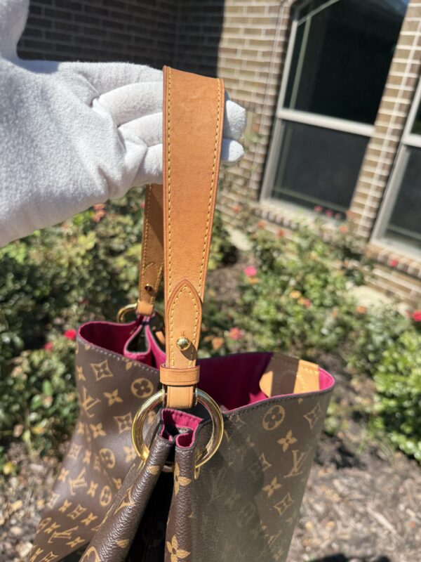 Authentic Louis Vuitton Graceful MM, Peony/Pivoine (choose from drop down for bag bundle only or to add generic crossbody strap) - Image 28