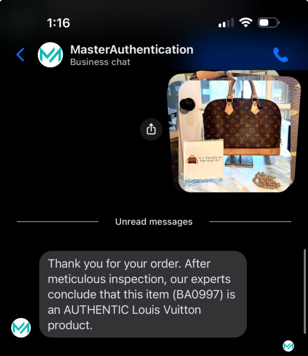 Authentic Louis Vuitton Alma PM with LV lock attached (no key) and generic crossbody chain included - Image 34