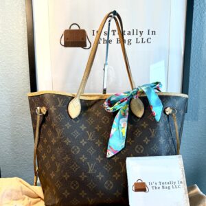 Authentic Louis Vuitton Neverfull MM, Monogram Beige with LV dustbag included