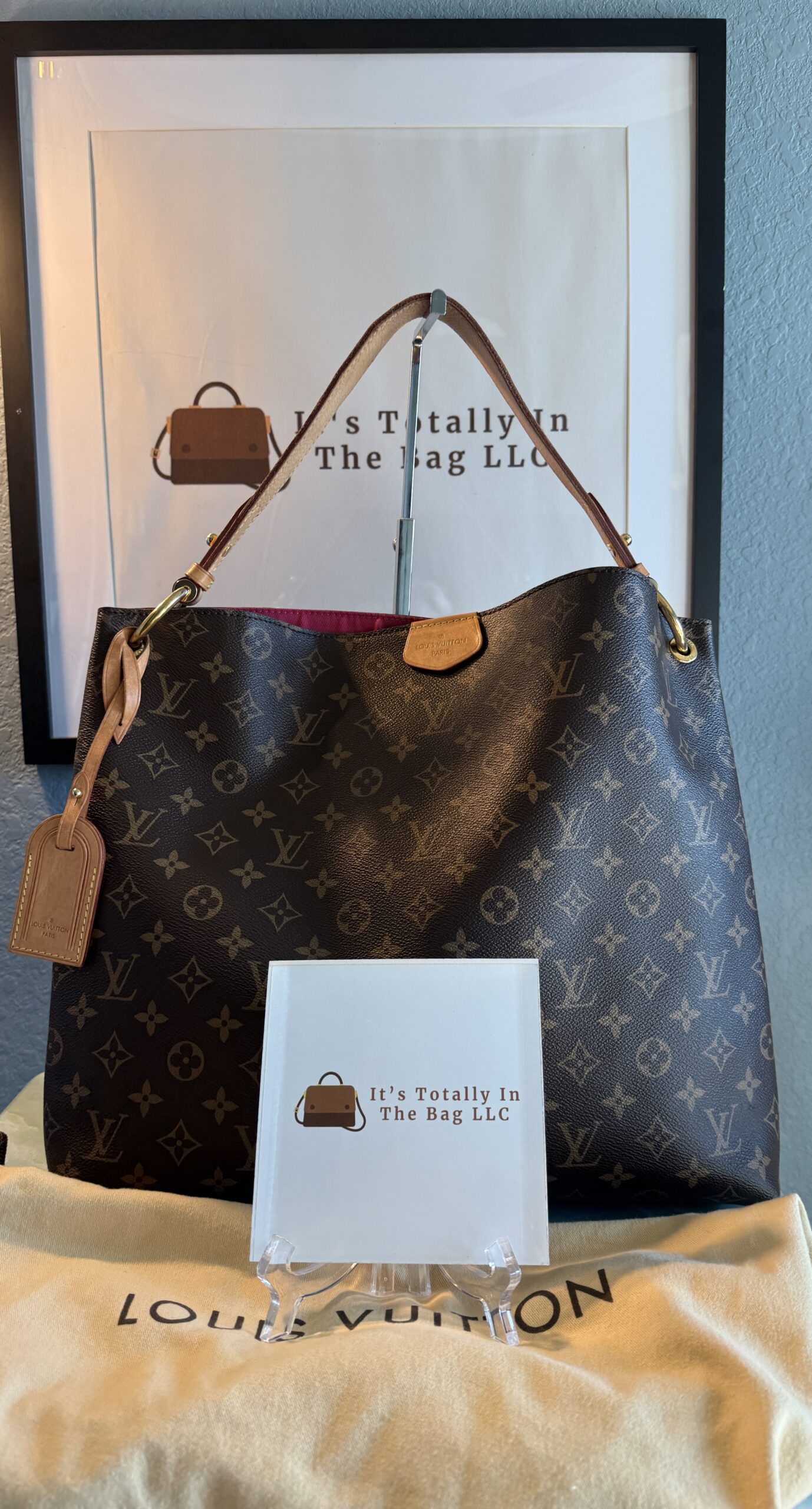 Authentic Louis Vuitton Graceful MM, Peony/Pivoine, with COA, and LV dustbag included