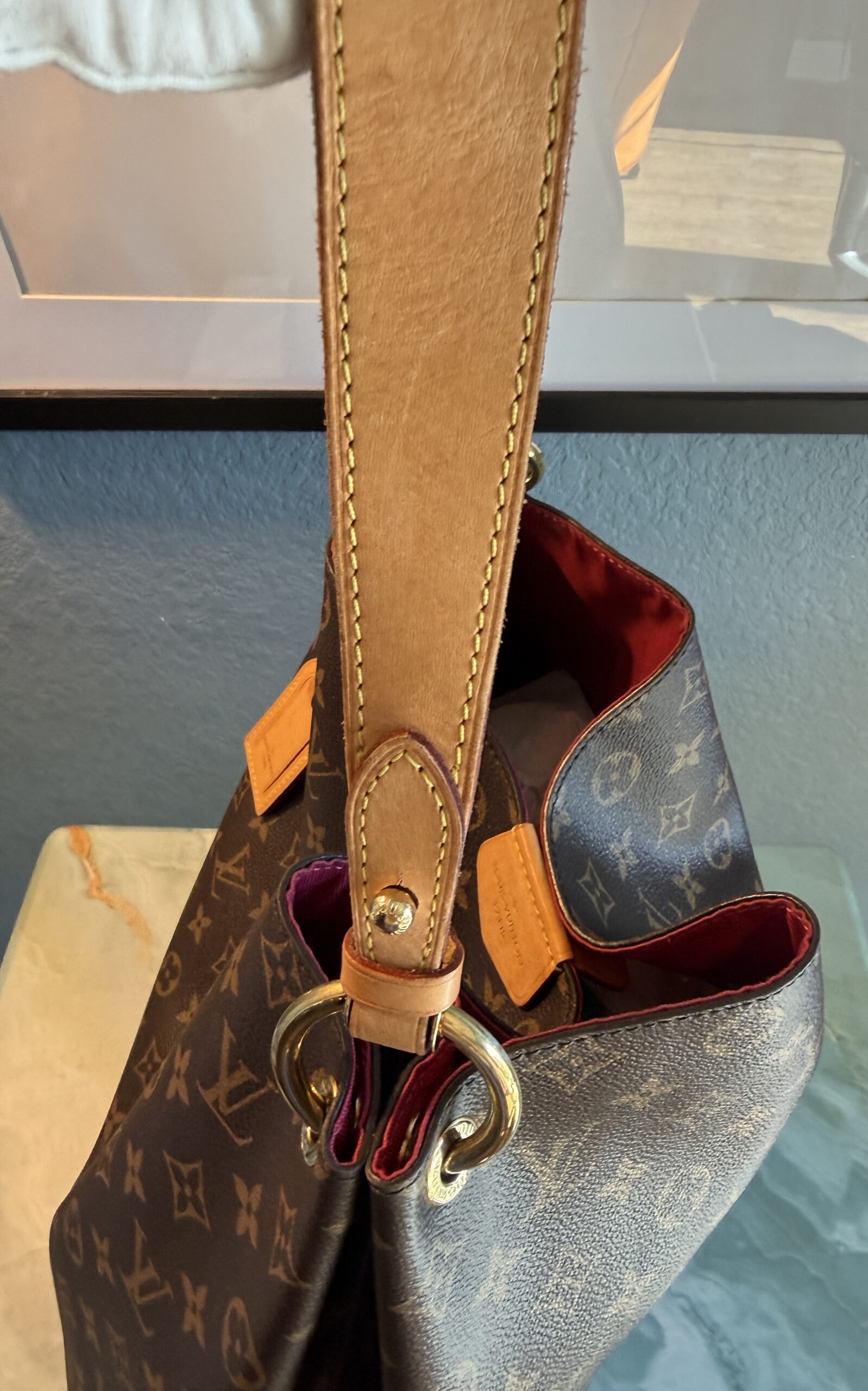 Authentic Louis Vuitton Graceful MM, Peony/Pivoine, with COA, and LV dustbag included - Image 14