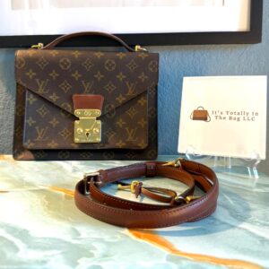 Authentic Louis Vuitton Monceau 26 with LV strap and LV key included