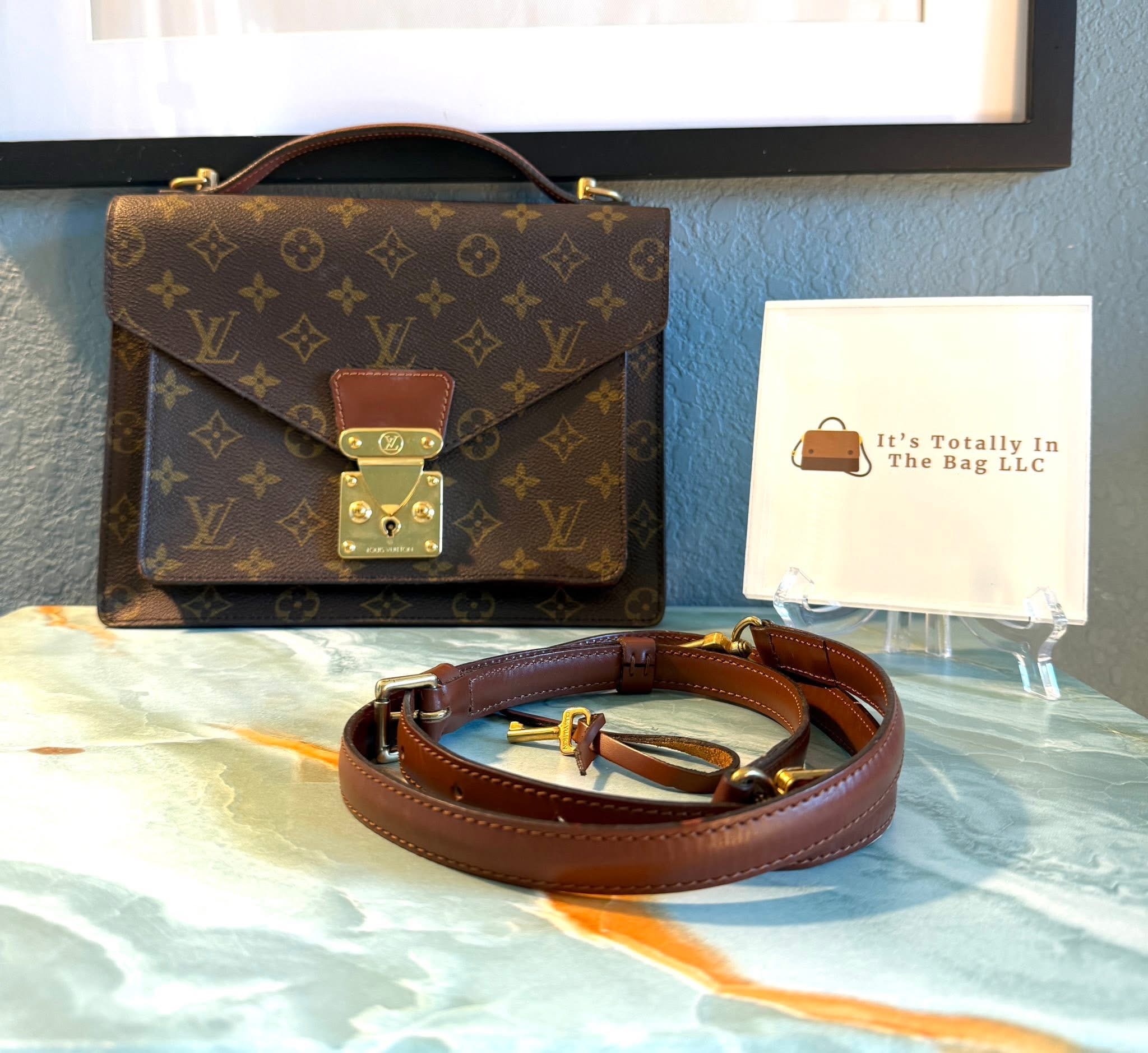 Authentic Louis Vuitton Monceau 26 with LV strap and LV key included