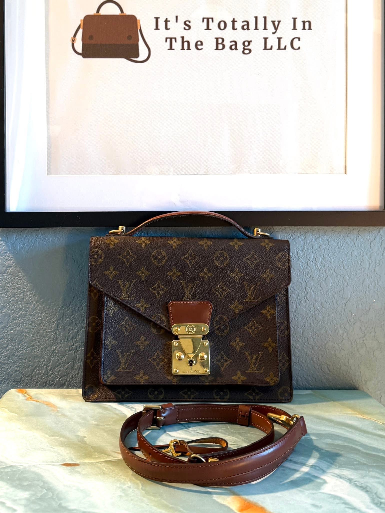 Authentic Louis Vuitton Monceau 26 with LV strap and LV key included - Image 5